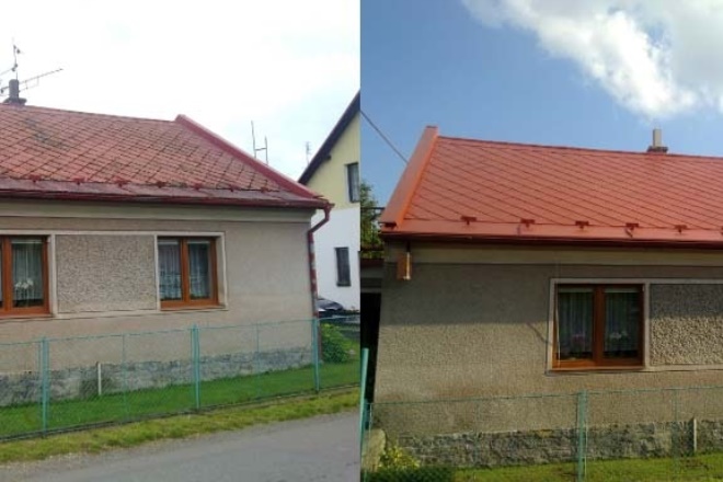 Renovace eternitové střechy – Kvasiny
