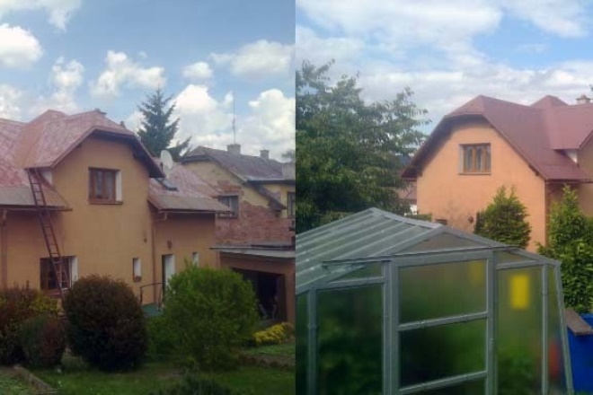 Renovace eternitové střechy - Nová Paka