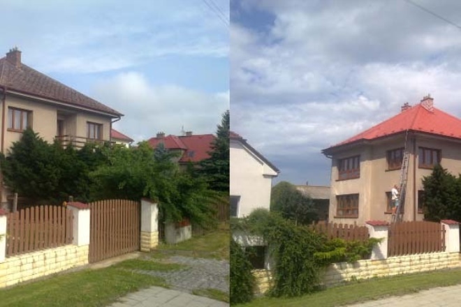 Renovace eternitové střechy - Libčany