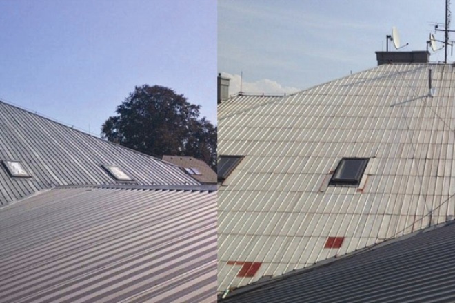 Nátěr plechové střechy- Hořice