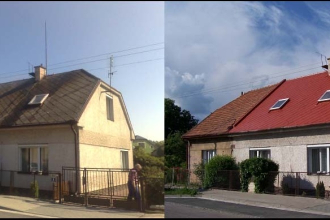 Renovace eternitové střechy –  Hradec Králové