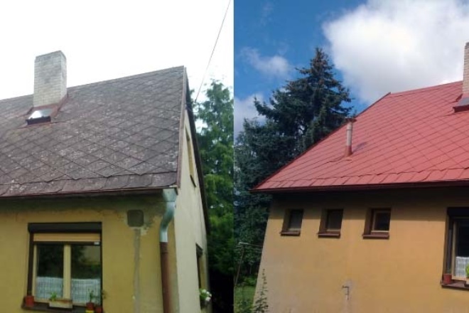 Renovace eternitové střechy – Svitavy