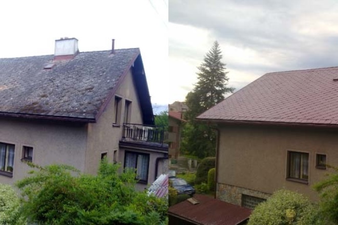 Renovace eternitové střechy – Náchod