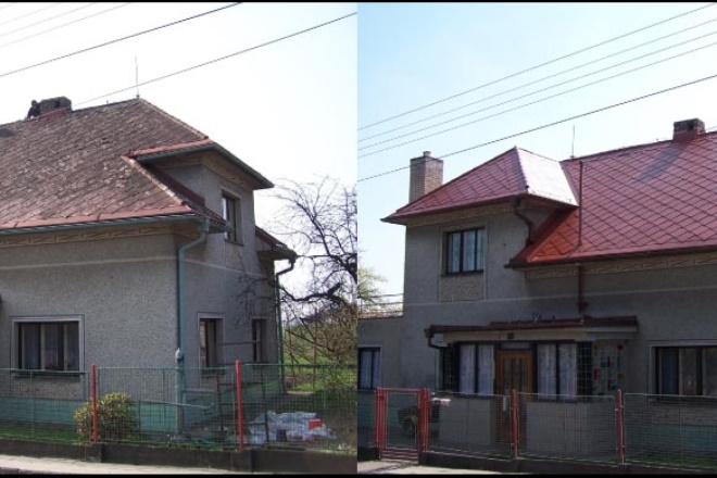 Renovace eternitové střechy – okres Pardubice